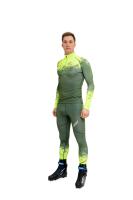Гоночный комбинезон KV+ TORNADO 2 pieces suit oil green\lime, 23V118.7