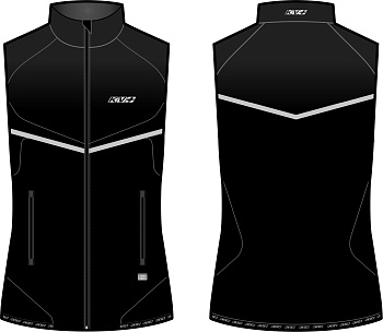 Разминочный жилет KV+ PREMIUM vest black, 23V148.1