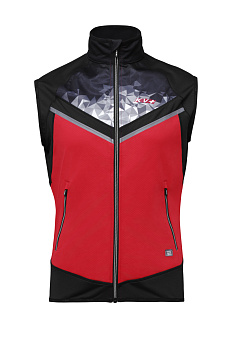 Разминочный жилет KV+ PREMIUM vest unisex black\red\white, 23V148.3