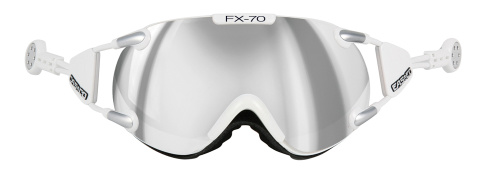 Велосипедная маска CASCO FX70 Carbonic white silver 07.5017