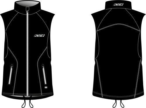 Разминочный жилет KV+ CROSS vest black, 21V113.1J