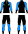 Гоночный комбинезон KV+ LAHTI 2 pieces suit black\blue 21V118.12