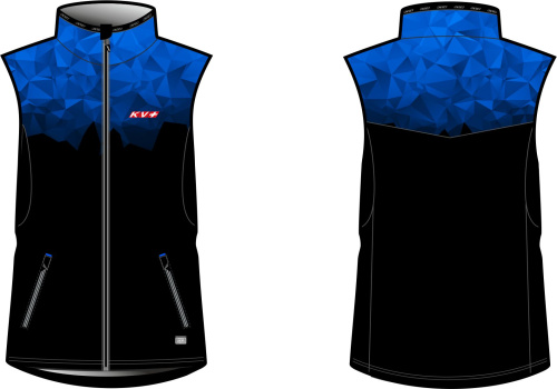 Разминочный жилет KV+ TORNADO vest man black\blue 22V102.12