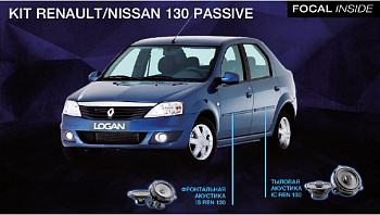 Комплект для замены штатной акустической системы FOCAL KIT Renault\Nissan 130 Passive