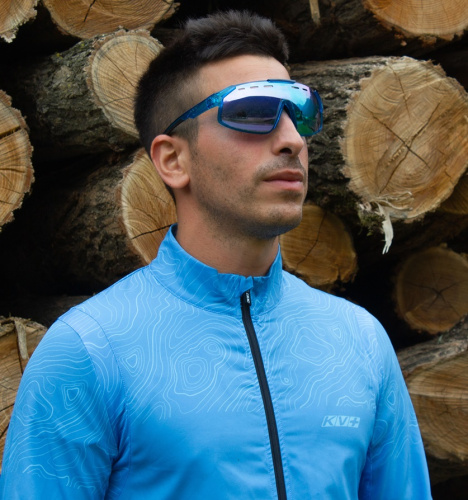 Спортивные очки KV+ ALPHA glasses blue crystal, lens crystal purple, SG15.4