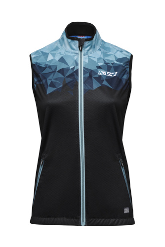 Разминочный жилет KV+ TORNADO vest woman black\turquoise,  24V103.21