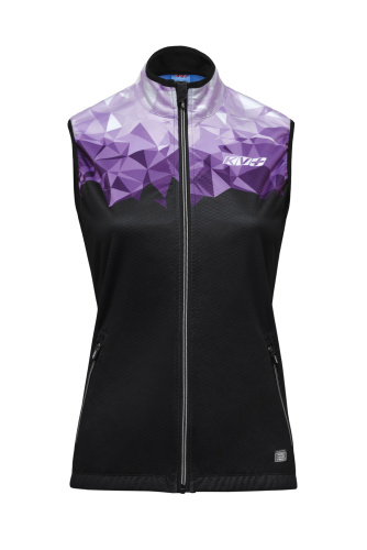 Разминочный жилет KV+ TORNADO vest woman black\lilac, 24V103.14
