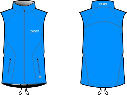 Разминочный жилет KV+ CROSS vest blue 21V113.2