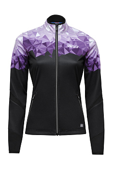 Разминочная куртка KV+ TORNADO jacket woman black\lilac, 24V107.14