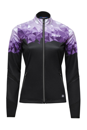 Разминочная куртка KV+ TORNADO jacket woman black\lilac, 24V107.14